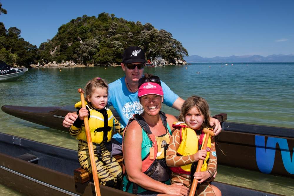 Todd, Lee-Anne and family at Kaiteriteri